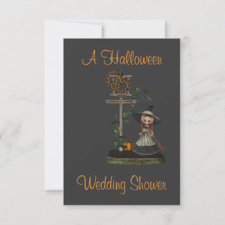 Invitation Panneau "Un Wedding shower d'Halloween"
