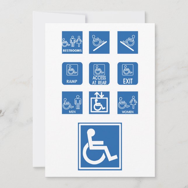 Invitation Panneaux d'accessibilité pour fauteuils roulants (Devant)