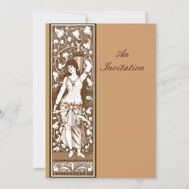 Invitation Panorama décoratif à l'ancienne de l'époque victor (Devant)