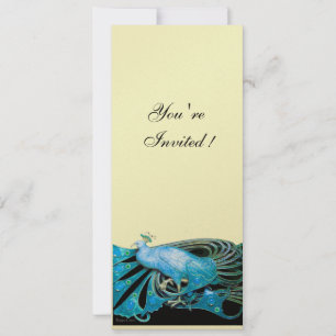 Invitation PAON papier métallisé noir, bleu, or