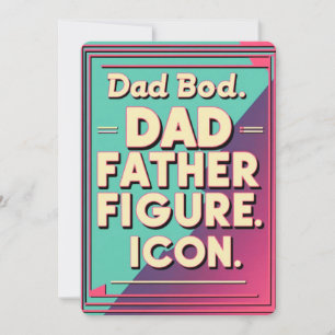Invitation Papa Bod, Père Figure, Icône. - Fête des pères