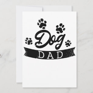Invitation Papa Chien Design Drôle - Idée cadeau pour les pro