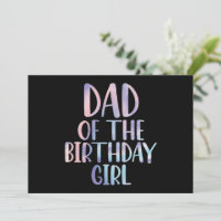 Papa de la fille d'anniversaire Tie Dye Coloré Ann