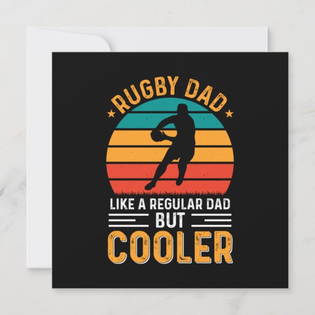 Invitation Papa de rugby (Devant)