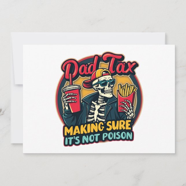 Invitation Papa Impôt S'assurer que ce n'est pas du poison Dr (Devant)