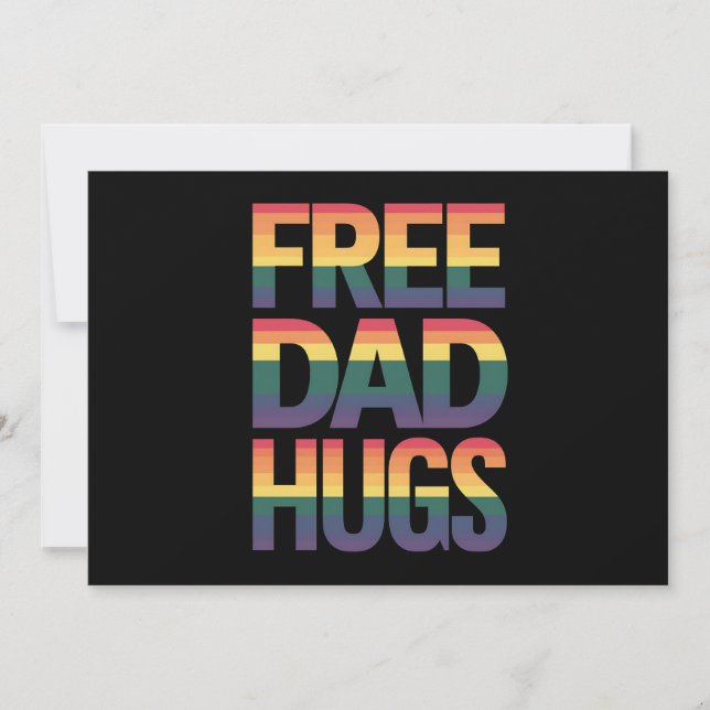 Invitation Papa Libre Accrocs LGBTQ Gay pride Mois Fier Ally (Devant)