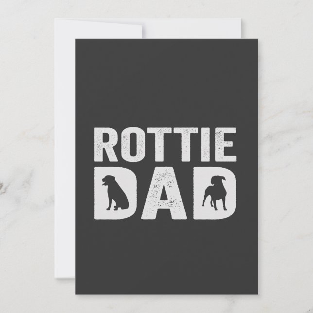 Invitation Papa Rottweiler Drôle Fête des Pères Cadeau Chien  (Devant)