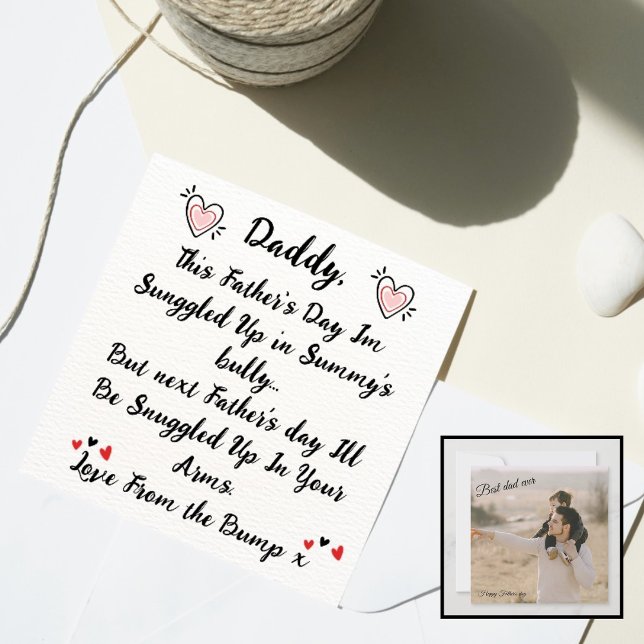 Invitation Papa-to-Be avec Fête des pères de coeur avec photo (Celebrate Dad-to-Be with Heartfelt Father's Day Cards)
