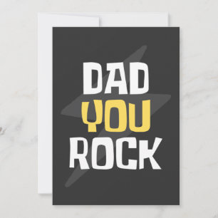Invitation Papa You Rock - Fête des pères / Cadeau d'annivers