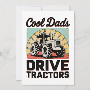 Invitation Papas cools conduisent des tracteurs agriculteur F