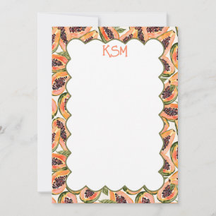 Invitation Papaya Fruit Aquarellerie personnalisée