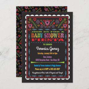 Invitation Papel Picado Baby shower mexicain Fiesta