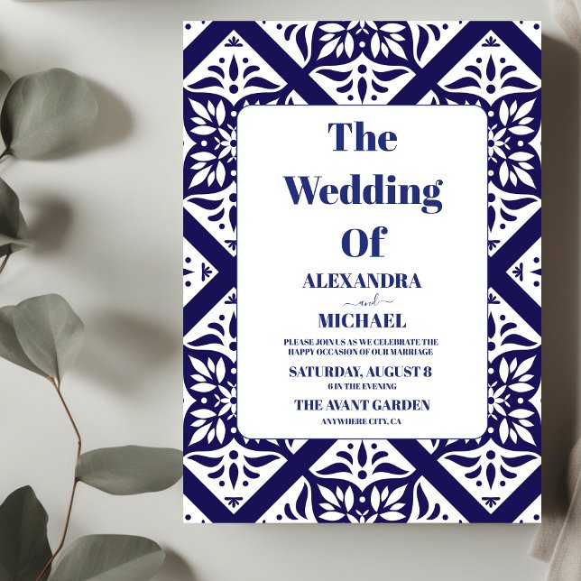 Invitation Papel Picado Fleurs en fleurs Mariage de style mex (Créateur téléchargé)