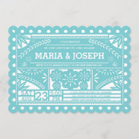 Papel Picado Mariage bleu