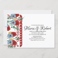 Papel Picado Mexicain Mariage Vert Vin Floral