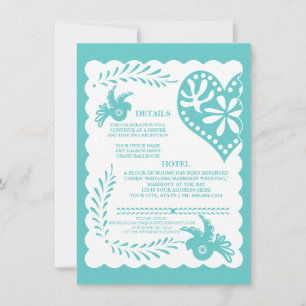Invitation Papel Picado Mexicaine Fiesta Mariage Détails Cart