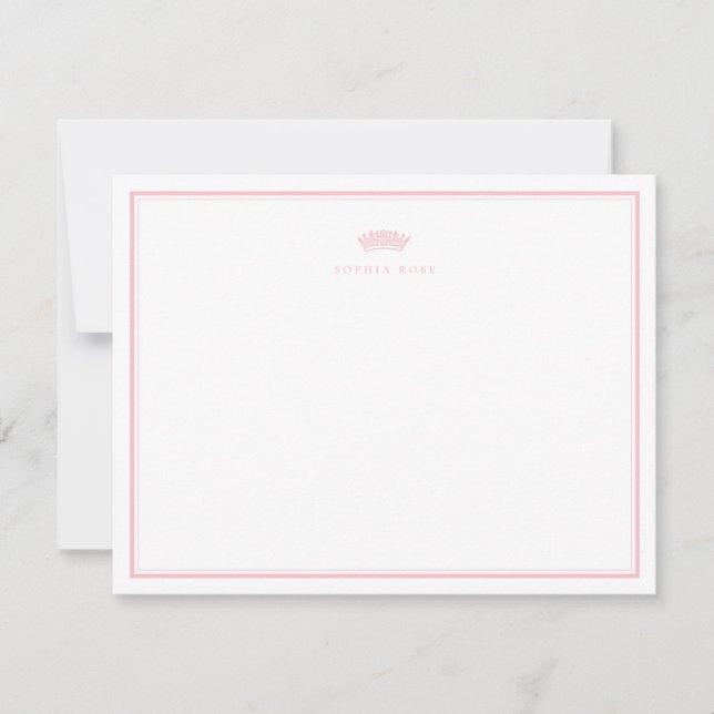Invitation Papeterie bébé Couronne douce (Devant)
