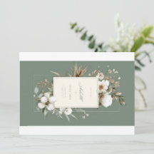Papeterie de mariage florale vert sauge