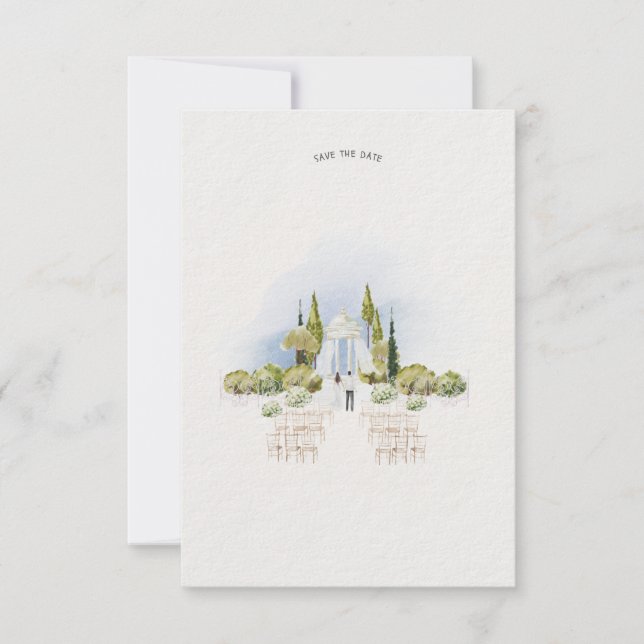 Invitation Papeterie de mariage personnalisable "Save the Dat (Devant)