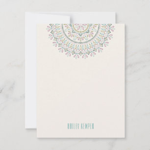 Invitation Papeterie Jardin Mandala - Turquoise