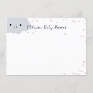 Invitation Papeterie personnalisée pour Baby Shower Cœurs Nua
