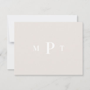 Invitation Papeterie personnelle élégante avec monogramme pou