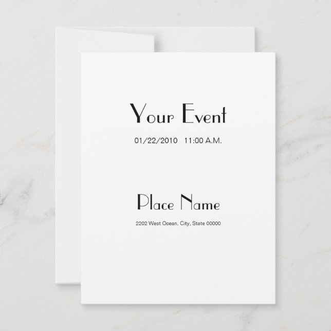 Invitation Papier à feutre / couleur crème 4,25x5,5 (Devant)