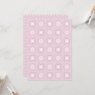 Invitation Papier à gratter en dentelle Confetti Rose imprima