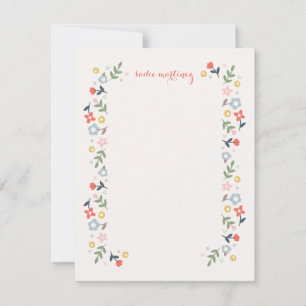 Invitation Papier à lettres à la campagne - Rouge