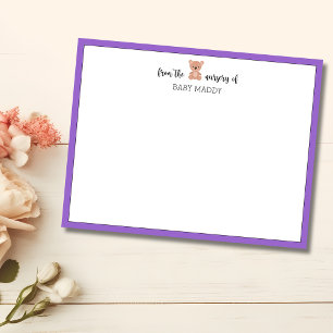 Invitation Papier à lettres tendance pour la nurserie avec ou