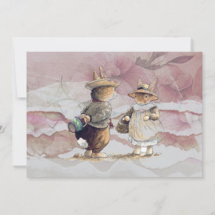 Invitation papier déchiré lapin