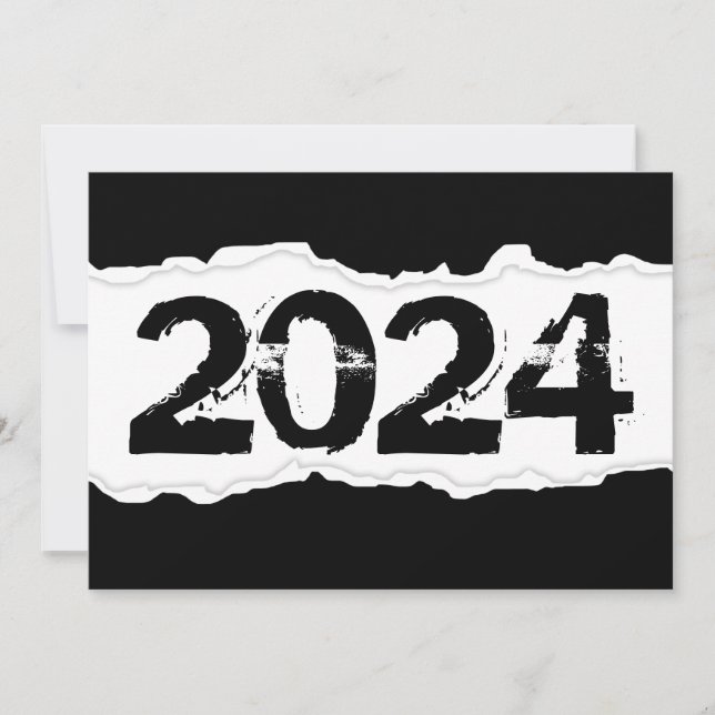 Invitation papier déchirée en 2024 (Devant)