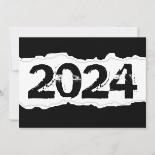 Invitation papier déchirée en 2024