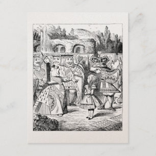 Invitation PAPIER D'EMBALLAGE Alice dans l'anniversaire de