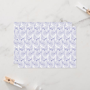 Invitation Papier d'emballage blanc avec un subtil patte exte