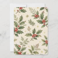 Papier d'emballage de Noël Holly & Berries | Class