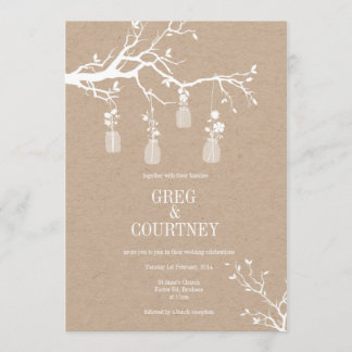 Invitation Papier d'emballage de pot de maçon