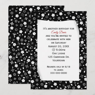 Invitation Papier Enroulé sur une Fête d'Anniversaire avec Im