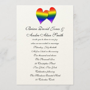Invitation papier gai de l'arc-en-ciel LGBT PrideTextured du