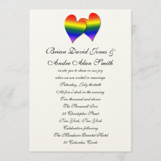 Invitation papier gai de l'arc-en-ciel LGBT PrideTextured du