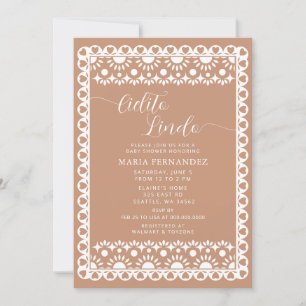 Invitation Papier mexicain Picado Cielito Lindo Baby shower