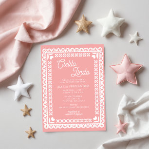 Invitation Papier mexicain Picado Cielito Lindo Baby shower
