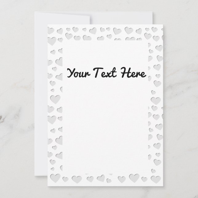 Invitation Papier moulé en forme de coeur coupé (Devant)