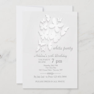 Invitation Papier Papillons