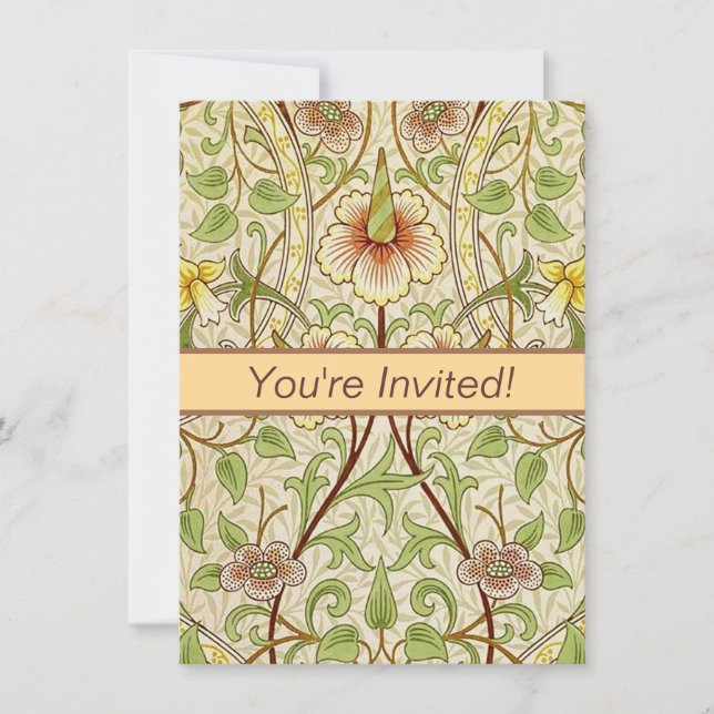 Invitation Papier peint fleur classique jonquille de William  (Devant)
