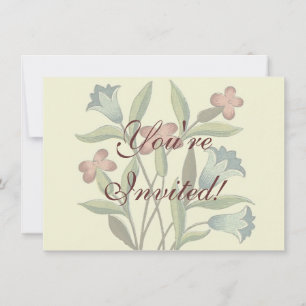 Invitation Papier peint floral Art Nouveau Joli