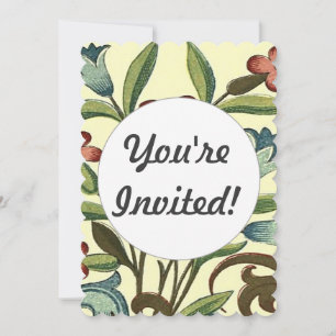 Invitation Papier peint floral Art Nouveau Joli