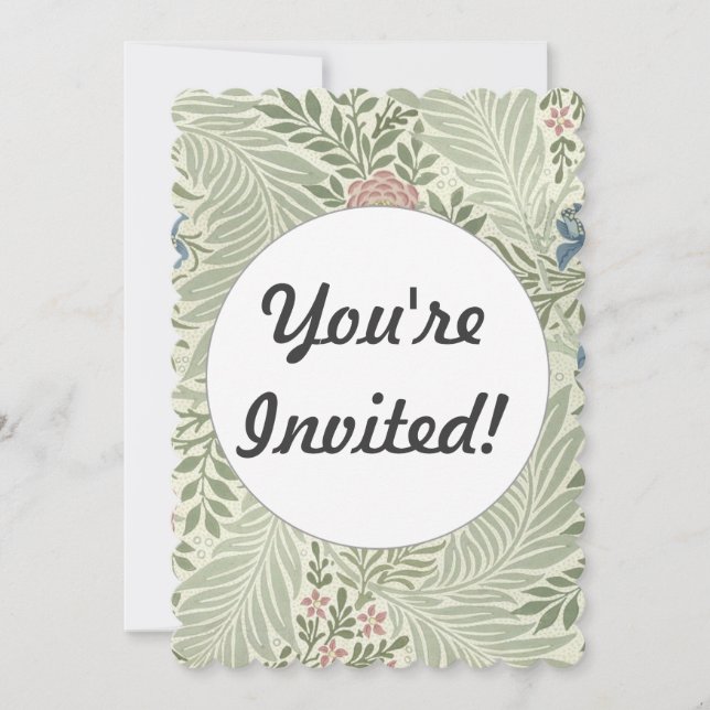 Invitation Papier peint floral de Larkspur de William Morris (Devant)