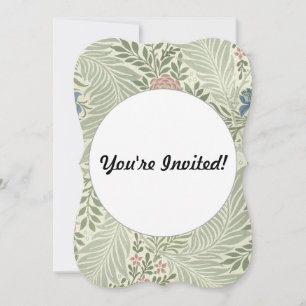 Invitation Papier peint floral de William Morris Larkspur