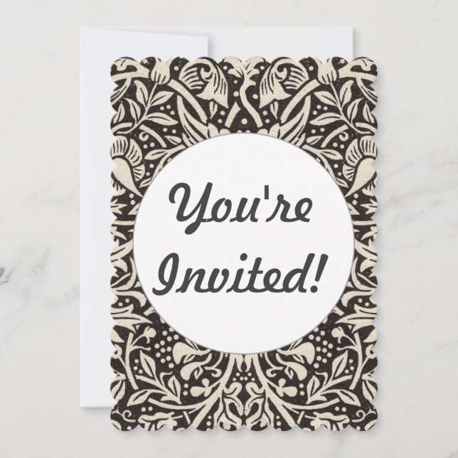 Invitation Papier peint floral Narcisse de William Morris (Devant)
